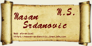 Mašan Srdanović vizit kartica